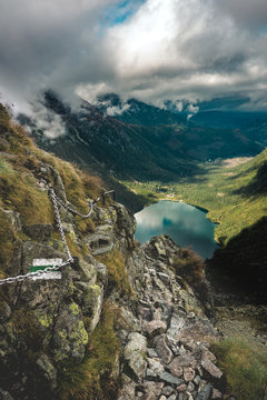 Fototapeta Tatry, Mięguszowiecka przełęcz pod Chłopkiem - Morskie Oko