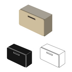 Isolated object of bedroom and room icon. Set of bedroom and furniture vector icon for stock.