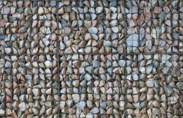 wall with a grid of stones 