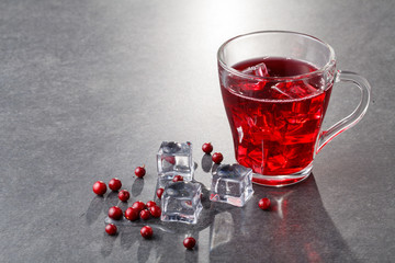 Blackberry fruit drink in a glass