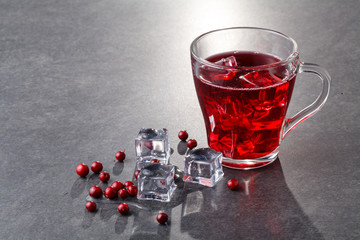 Blackberry fruit drink in a glass