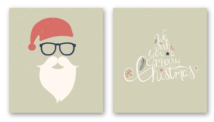 Hipster Santa - We wish you a merry Christmas