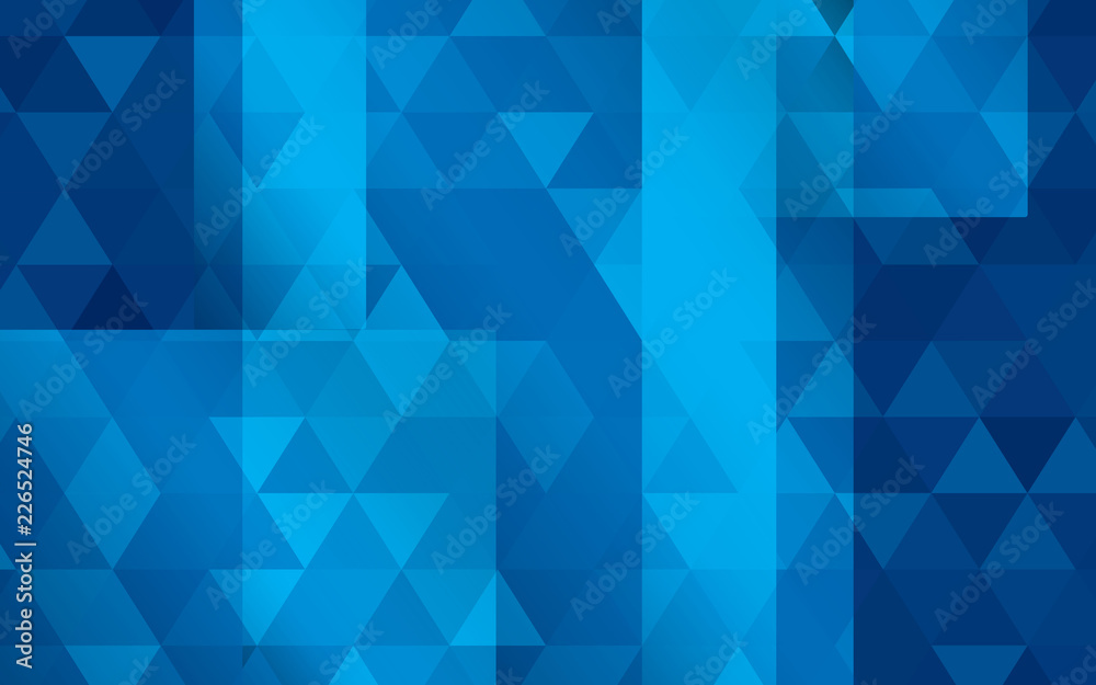 Wall mural abstract background of blue triangles