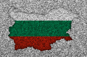 Karte von Bulgarien auf Textur
