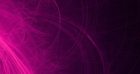 Abstract purple light and laser beams, fractals  and glowing shapes  multicolored art background texture for imagination, creativity and design.