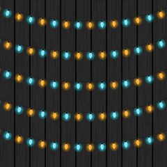 Set of colored christmas lights