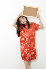 Girl chinese new year cork board