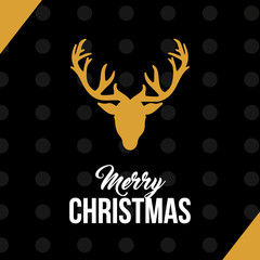 Zwei rentierköpfe auf schwarzem hintergrund