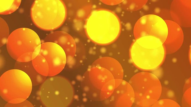 yellow orange background hexagonal lights bokeh