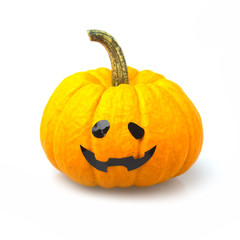 Halloween pumpkins isolated on white background, halloween concept