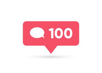 Counter Notification Icon. Element for social network, web, ui, mobile, app. Vector illustration. EPS 10