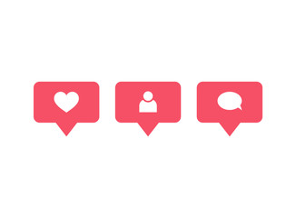 Counter Notification Icon. Element for social network, web, ui, mobile, app. Vector illustration. EPS 10