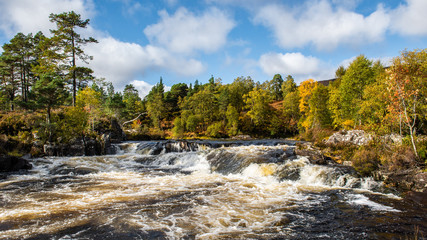 Autumn at the waterfalls on the River Affric