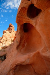 Roter erotierter Sandstein im Valley of Fire Nationalpark