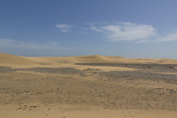 Fototapeta na wymiar Sand dunes in Maspalomas. Gran Canaria. Spain.
