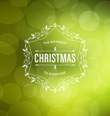 Christmas Card Design - Elegant Stylish Greeting with Typographic elements