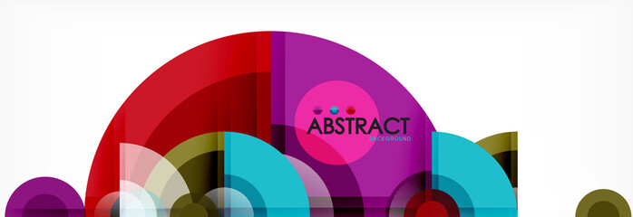 Vector fantastic circle modern geometric background template