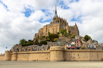 The Mont Saint Michel village and abbey
