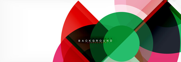 Vector fantastic circle modern geometric background template