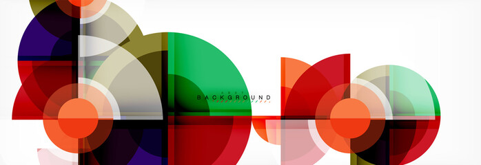 Abstract background bright circles geometric design