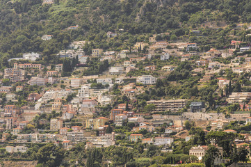 Fototapeta na wymiar Seacoast of Roquebrune Cap Martin in a summer day