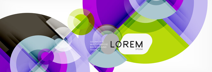 Fototapeta premium Abstract background bright circles geometric design