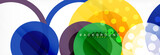 Abstract colorful geometric composition - multicolored circle background