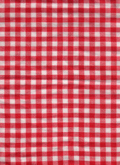 red linen tablecloth