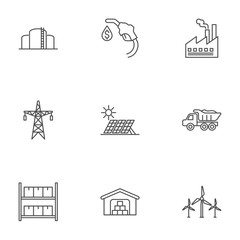 set of icons of the mining industry 2