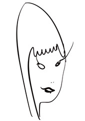 Funny woman in retro style graphic