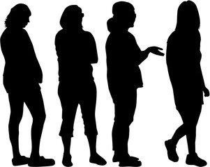 Silhouette of a woman.