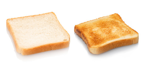 Toastbrot ungetoastet und getoastet