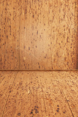 Wood room ,Old wooden background for montage.