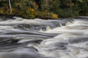 autumn river cascade