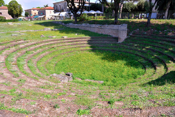 the agora The Ekklesiasterion was erected around 480-470 a. C. Paestum capaccio Italy