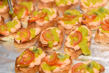  Bruscheti on a plate