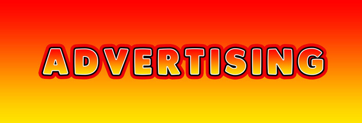 Advertising - gaming text written on orange yellow background