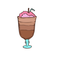 Coffee illustration. Hot drink print design. Vector illustration.
