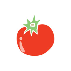 flat color style cartoon tomato