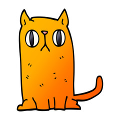 cartoon doodle funny cat