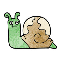 cartoon doodle snail