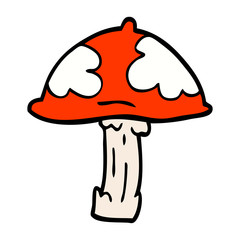 cartoon doodle poisonous toadstool