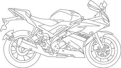 R15 Motorbike Line Diagram