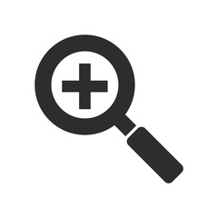 magnifying icon, zoom in vector, glass vector