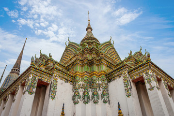 Fototapeta premium Details of pagoda at Wat Phra temple, Bangkok