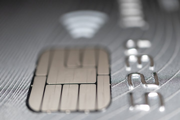 Macro shot with credit card.