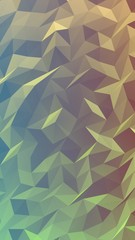 Abstract triangle geometrical green background. Geometric origami style with gradient. 3D illustration
