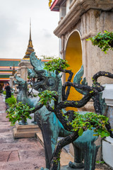 Dragon detail at Wat Phra temple, Bangkok