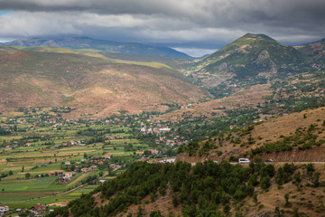 Fototapeta na wymiar Albania near border with Macedonia