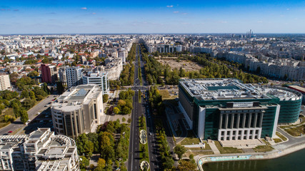 Aerial View of Bucharest downtown